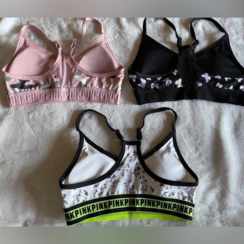 Pink sports bra All size small Excellent used condition - Picture 2 of 2